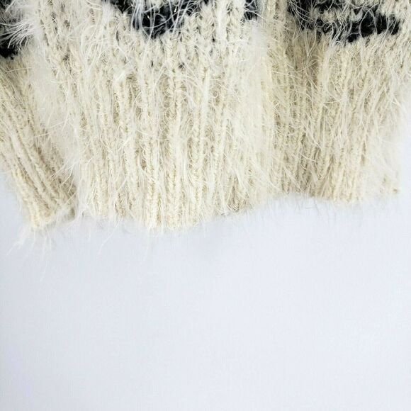 Rhapsody Sweater Dress XS Animal Print Cozy Shaggy Eyelash Fuzzy Knit New - Picture 9 of 12